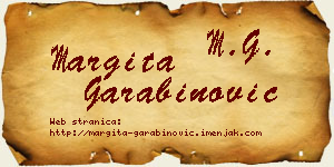 Margita Garabinović vizit kartica